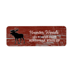 Rustic Red Barn Wood Grain Manly Moose Wildlife