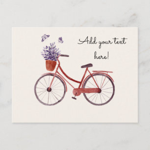 Rustic Red Bicycle Postcard