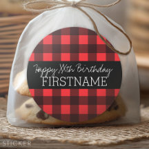 Rustic Red & Black Buffalo Plaid Birthday Party