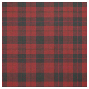 Rustic Red Black Buffalo Plaid Check Farmhouse Fabric