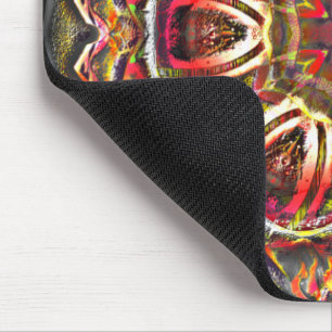 Rustic red brown texture in spoiled kaleidoscope mouse mat