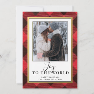 Rustic Red Buffalo Plaid   Rustic Photo  Holiday 