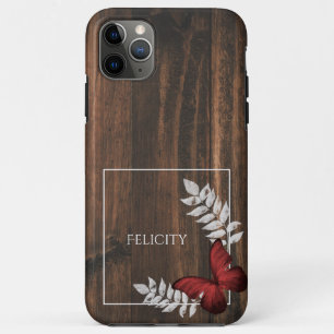 Rustic Red Butterfly Case-Mate iPhone Case