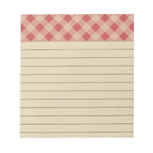 Rustic Red Chequered Notepad