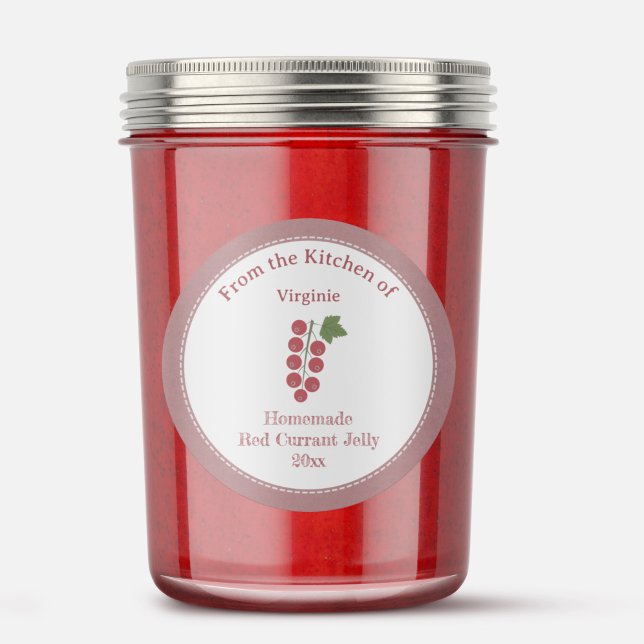 Rustic Red Currant Jelly Label Sticker (Rustic Red Currant Jelly Label Sticker)