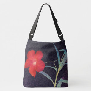 Rustic Red Flower Breeze Crossbody Bag