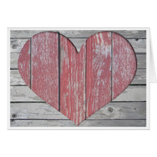 Rustic Red Heart greeting card