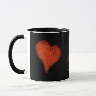 Rustic Red Heart Mug