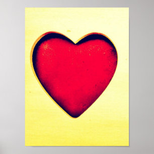 Rustic Red Heart Valentine's Day Love Poster