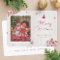 Rustic Red Leaves Custom Photo Christmas Card
