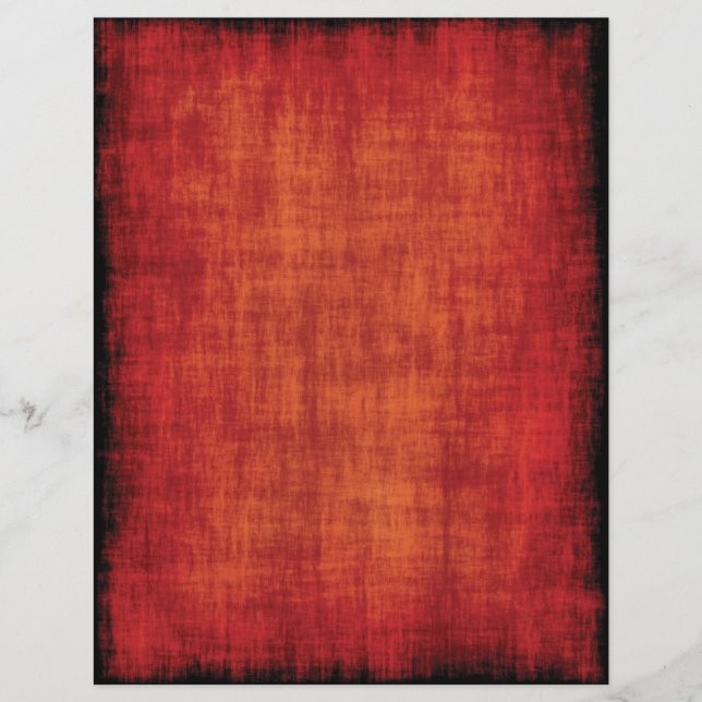 Rustic Red Orange Texture Background Scrapbook (Front)