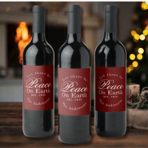 Rustic Red Peace On Earth Personalised