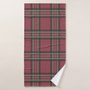 Rustic Red Plaid Bath Towel