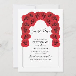 Rustic Red Roses Wedding Save The Date