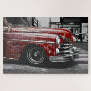 Rustic Red Truck Photo Jigsaw Puzzle
