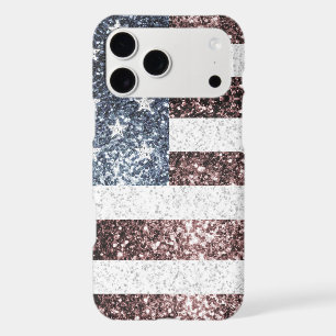 Rustic Red White Blue Sparkles USA flag