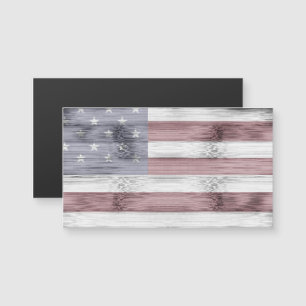 Rustic Red White Blue Wood USA flag America