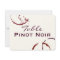 Rustic Red Wine Stain Table Number Card