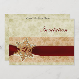 rustic red winter wedding Invitation cards