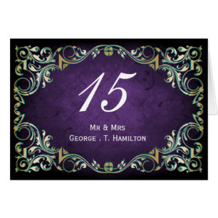Rustic Regal Ornamental Purple And Gold Wedding
