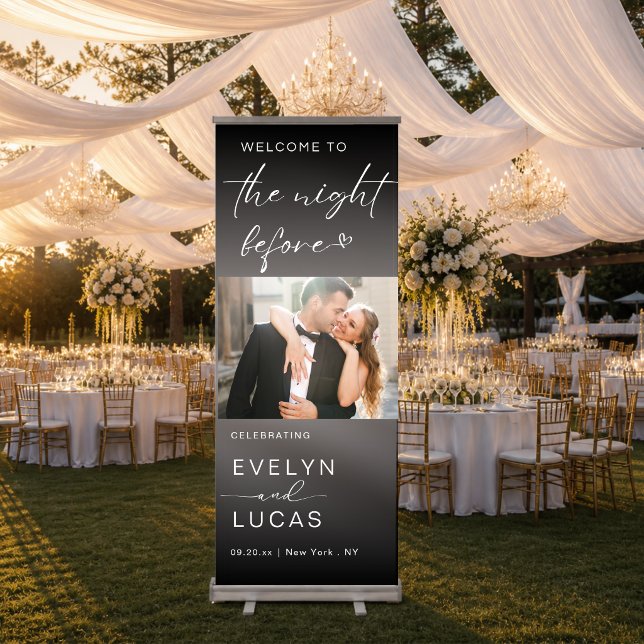 Rustic Rehearsal Dinner Welcome Retractable Banner (Creator Uploaded)