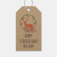 Rustic Reindeer Boho Watercolor Birthday