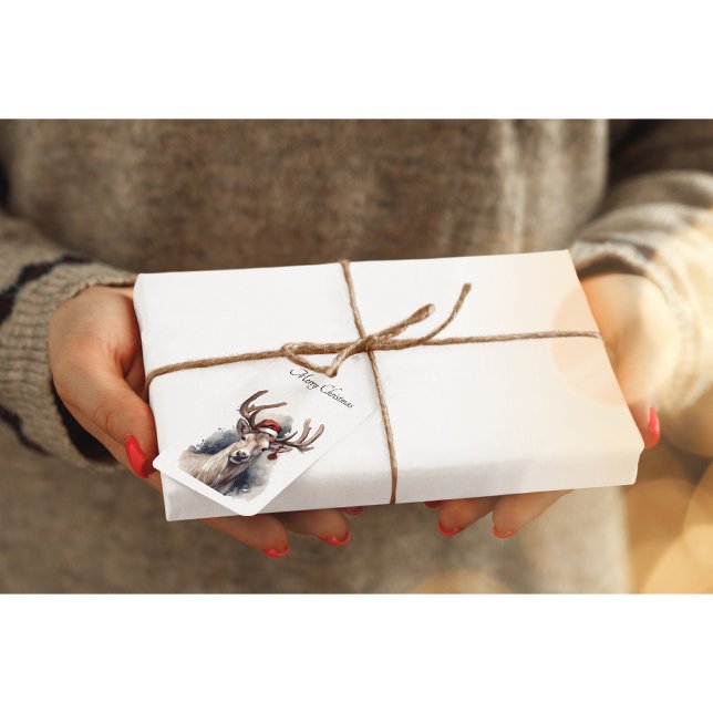 Rustic Reindeer Christmas, custom Gift Tags (Creator Uploaded)