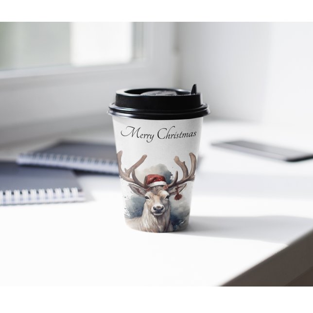 Rustic Reindeer Christmas, custom Paper Cups (Creator Uploaded)