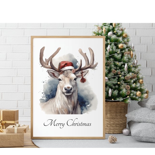 Rustic Reindeer Christmas, custom Poster (Creator Uploaded)
