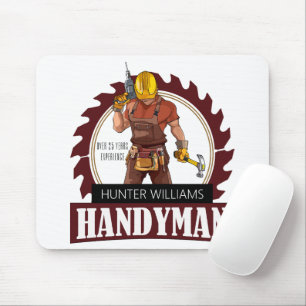Rustic Repairman Construction Handyman Modern Mouse Mat