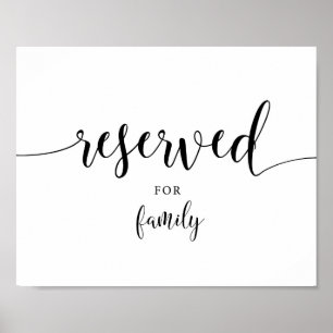 Rustic Reserved for Family Wedding Reception Sign