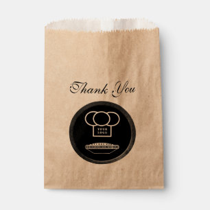 Rustic Restaurant Bakery Food Custom Logo Favour Bags