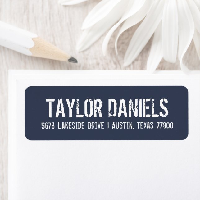 Rustic Return Address Labels | Editable Colours (Insitu)