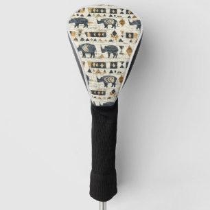 Rustic Rhino Tribal Pattern (1) Golf Head Cover