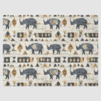 Rustic Rhino Tribal Pattern (1)