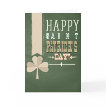 Rustic ribbon banner St Patrick's day card