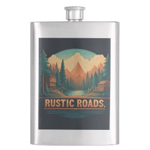 Rustic Roads  Hip Flask