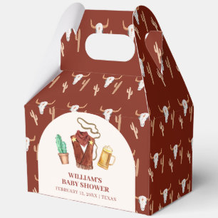 Rustic Rodeo Cowboy Cactus Beer Arch Baby Shower Favour Box