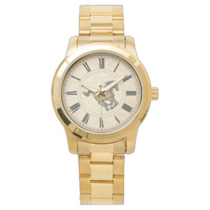 RUSTIC ROMAN NUMERALS VINTAGE HORSE WATCH