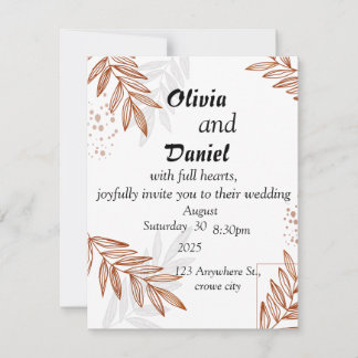 Rustic Romance: Beautiful Wedding Card