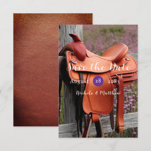 Rustic Romance: Saddle on the Fence  Save The Date