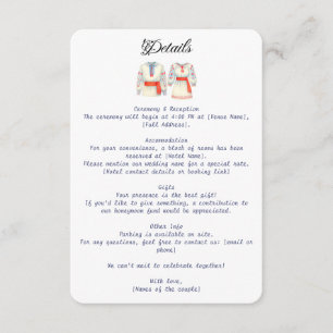 Rustic Romanian Wedding Traditional Folk Costumes  Enclosure Card