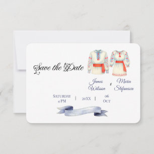 Rustic Romanian Wedding Traditional Folk Costumes  Save The Date