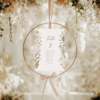 Rustic Romantic Callygraphy Wedding Table Number