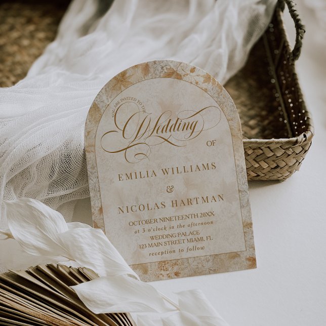 Rustic Romantic Fall All In One Wedding Invitation (Creator Uploaded)
