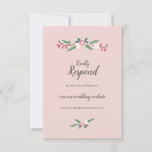 Rustic Romantic Floral Bunch RSVP Card