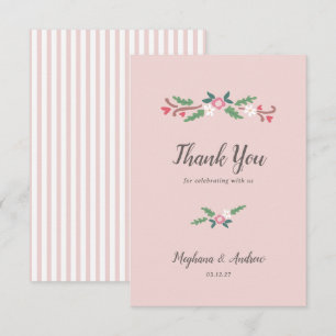 Rustic Romantic Floral Bunch Thank You Card