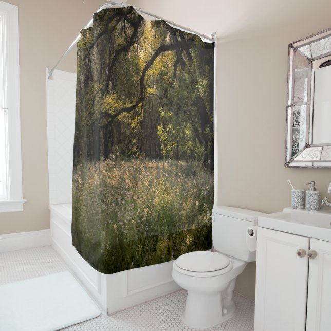 Rustic Romantic Floral Enchanted Forest Flowers Sh Shower Curtain (In Situ)