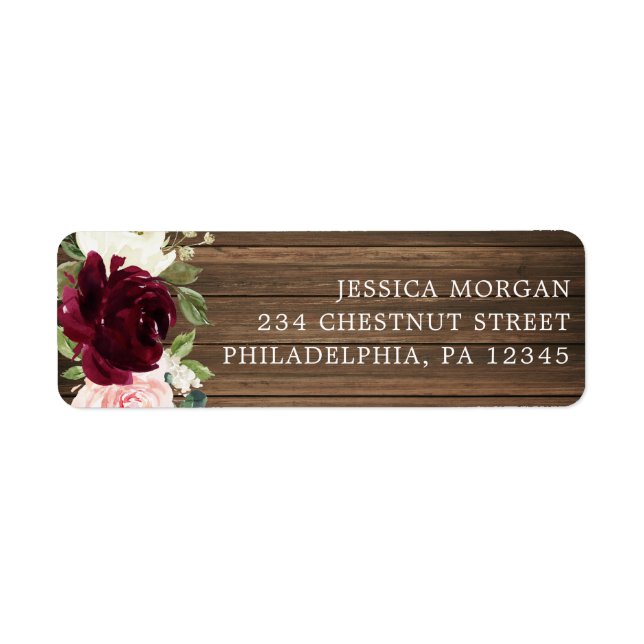 Rustic Romantic Greenery Address Labels (Front)
