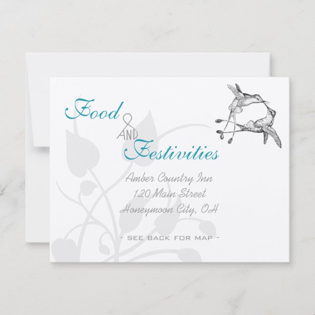 Rustic Romantic Hummingbird Kiss Love BirdWedding (Front)